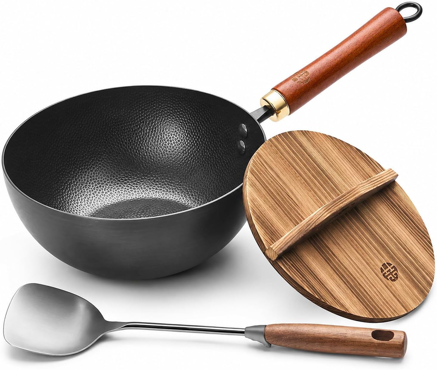 Wok Electric Flat - 8.7-Inch Carbon Steel Mini Wok with