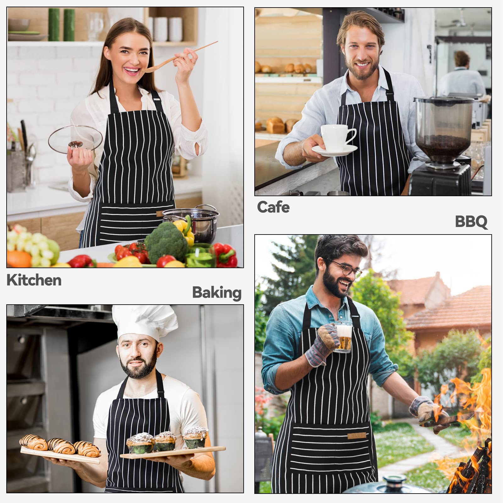 2pcs White Black Striped Man W - Kitchen Appliances In White ulasan dan harga