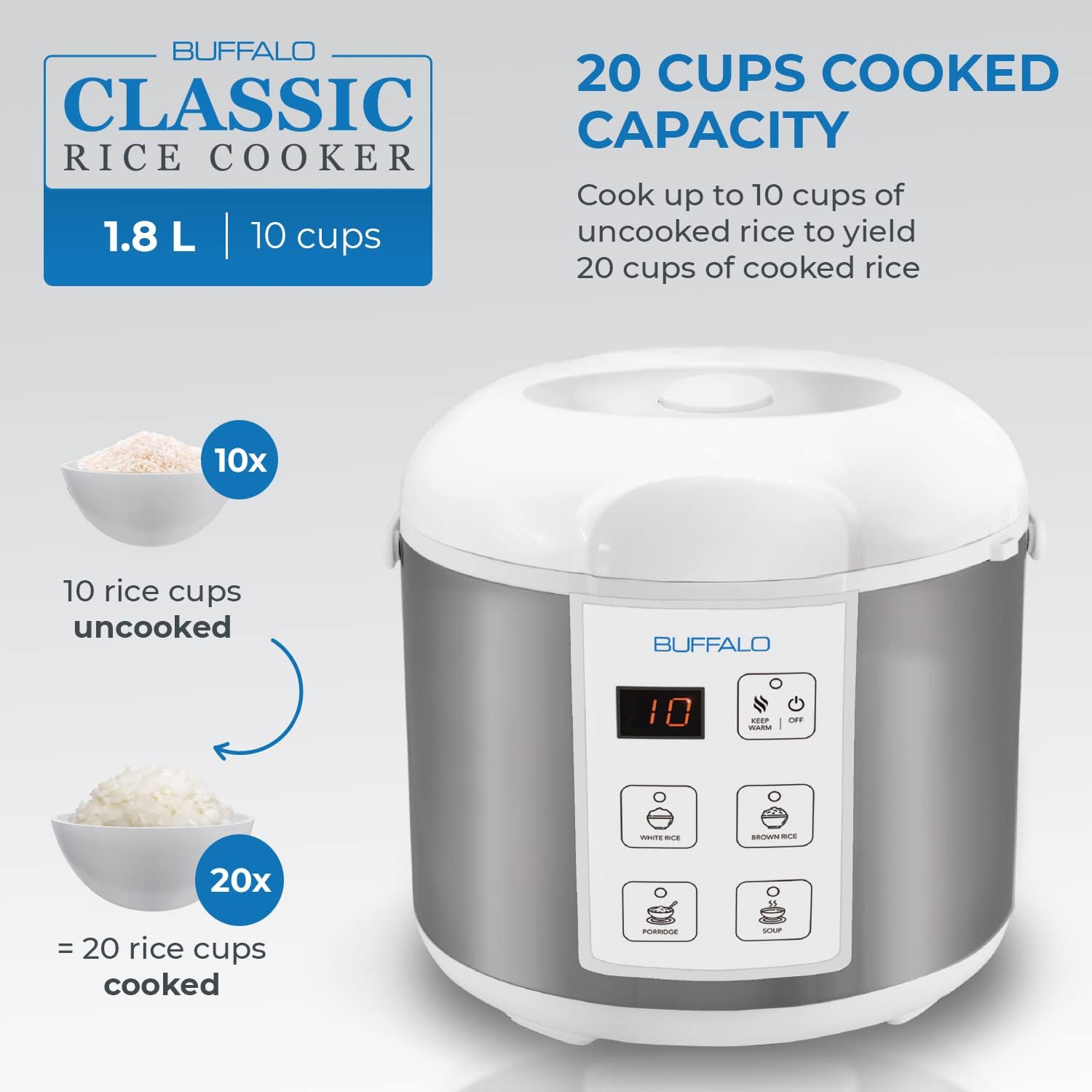 Classic Rice Cooker 10 Cup wit - Rice Cooker 10 Cup ulasan dan harga