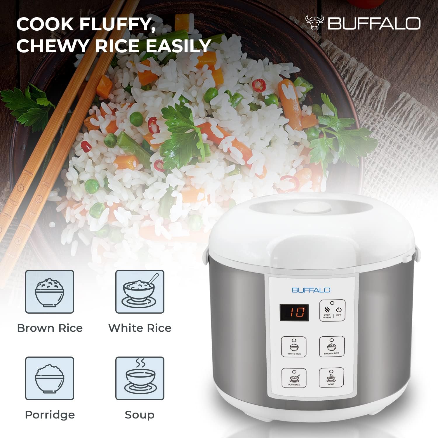 Classic Rice Cooker 10 Cup wit - Rice Cooker 10 Cup ulasan dan harga