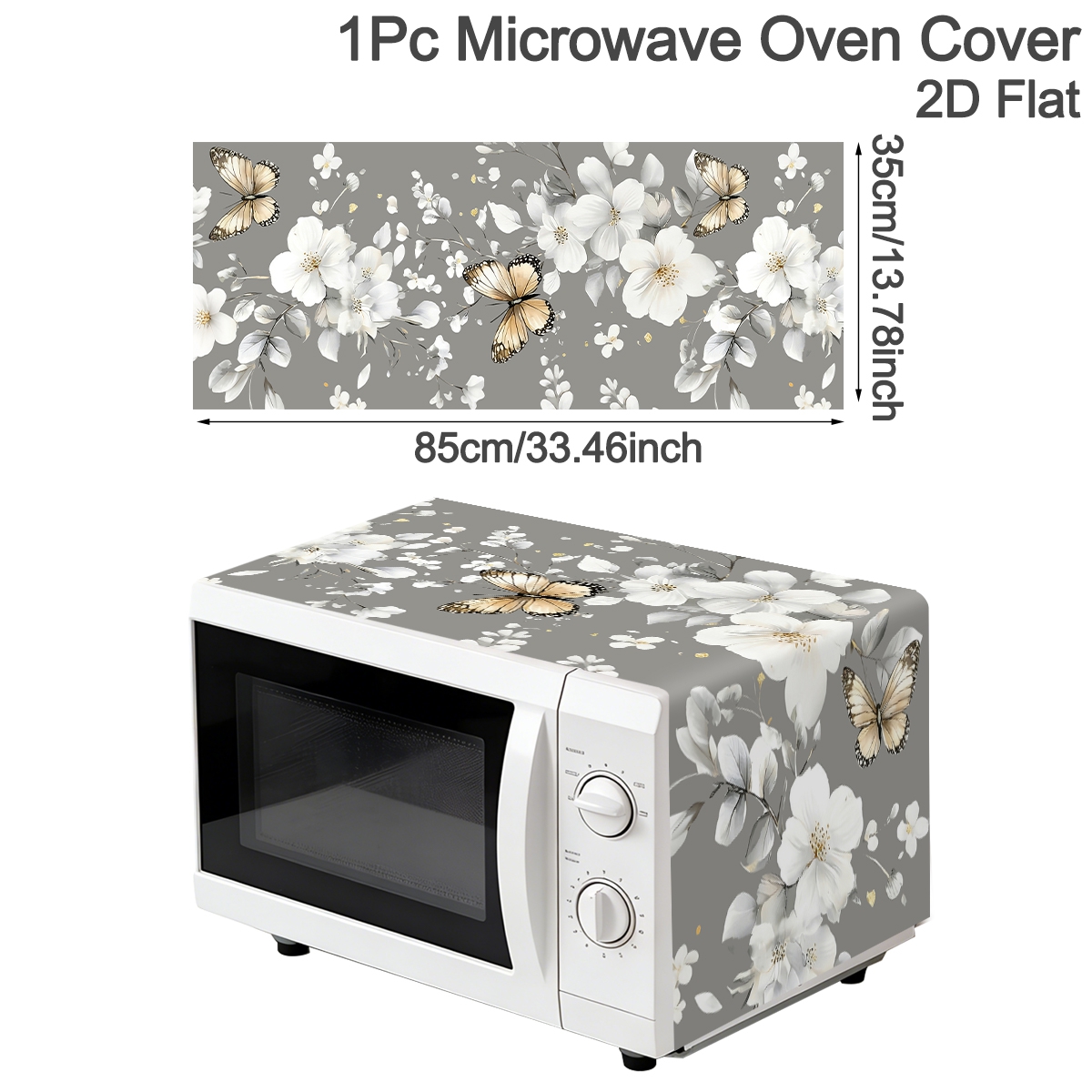 1pc  White Flower Microwave Du - Kitchen Appliances In White ulasan dan harga