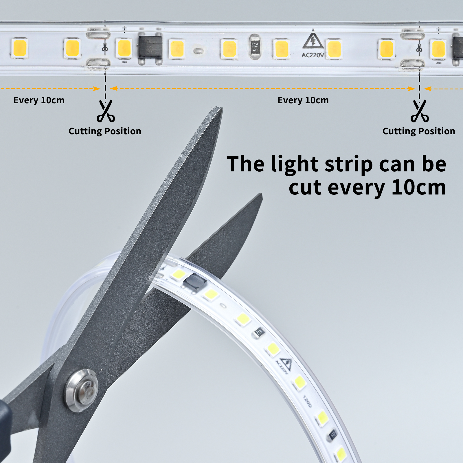 220V Waterproof LED Strip Ligh - Kitchen Appliances In White ulasan dan harga