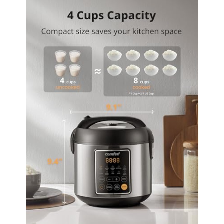 4 Cups Uncooked Rice Cooker wi - Rice Cooker 10 Cup ulasan dan harga