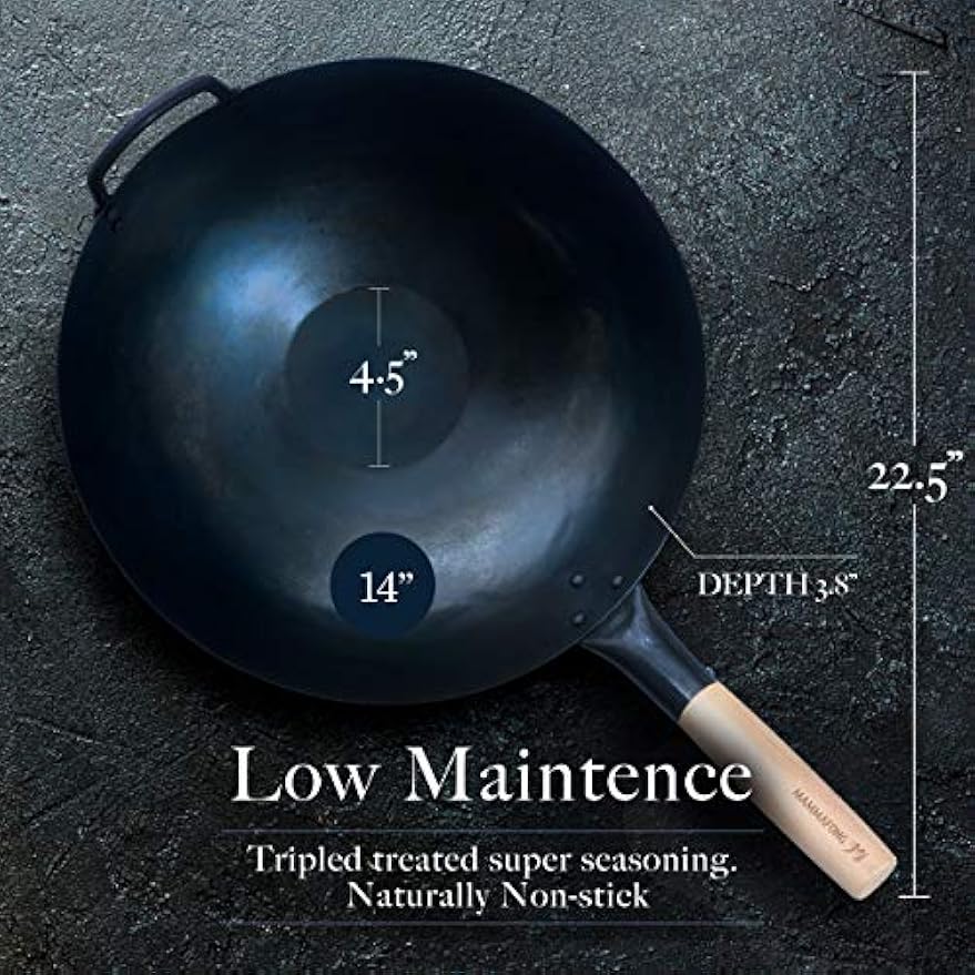 14 Inch Pre-Seasoned Carbon St - Wok Electric Flat ulasan dan harga