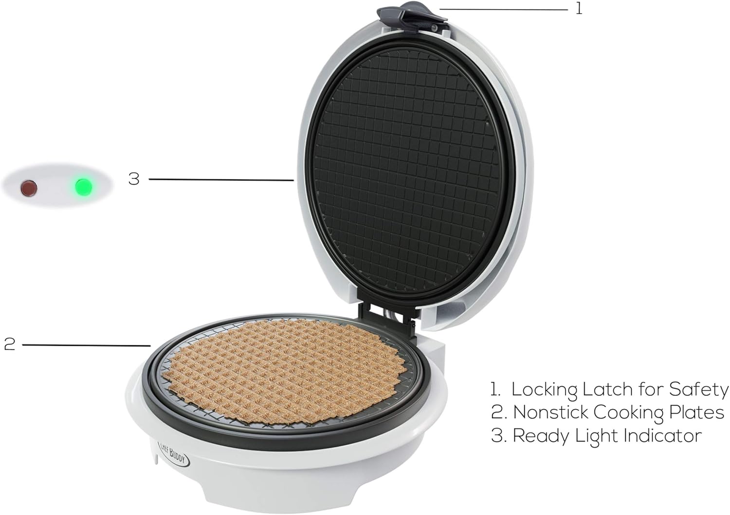 Electric Waffle Cone Maker wit - Kitchen Appliances In White ulasan dan harga