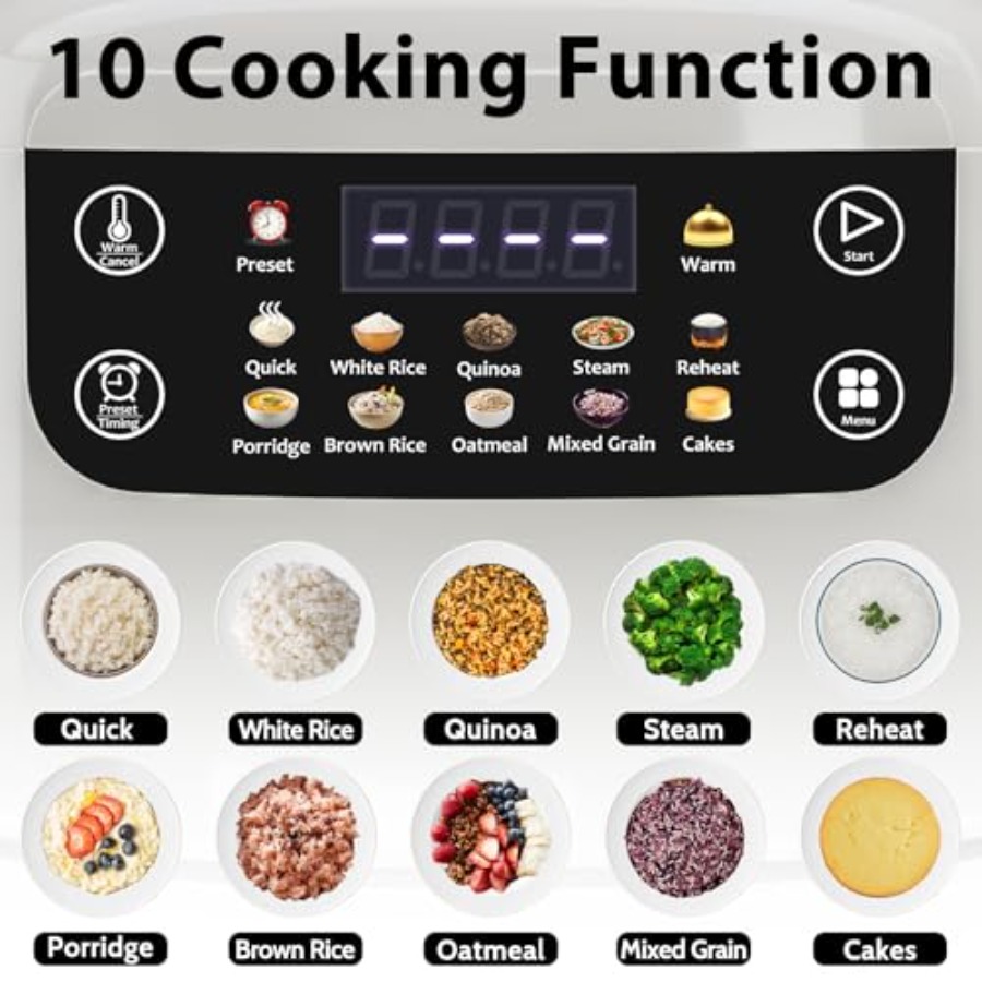 Portable 6-Cup Digital Rice Co - Rice Cooker 10 Cup ulasan dan harga