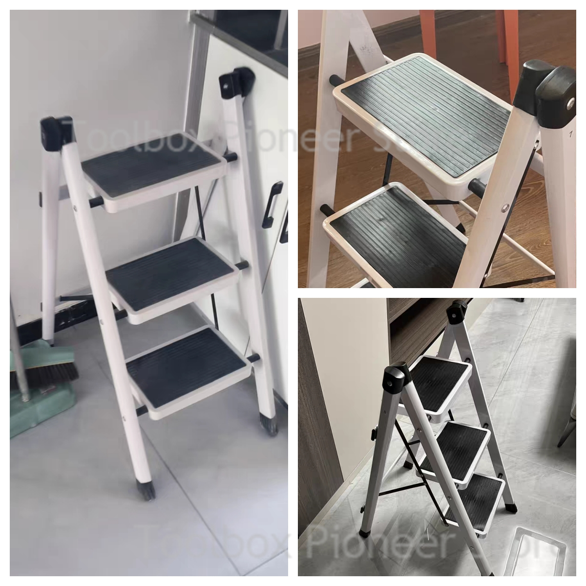 3-Step Foldable Ladder Chair W - Kitchen Appliances In White ulasan dan harga